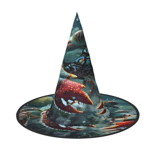 Halloween-Hexenhut, Weihnachtsmannmütze, Premium-Oxford-Gewebe, verstellbar, weich und bequem, für Partys, Karneval, Cosplay und Feiertagsveranstaltungen, 33 cm hoch, leicht, einfach zu tragen, 2 Halloween-Hexenhut, Weihnachtsmannmütze, Premium-Oxford-Gewebe, verstellbar, weich und bequem, für Partys, Karneval, Cosplay und Feiertagsveranstaltungen, 33 cm hoch, leicht, einfach zu tragen, 2 von WDXQHY