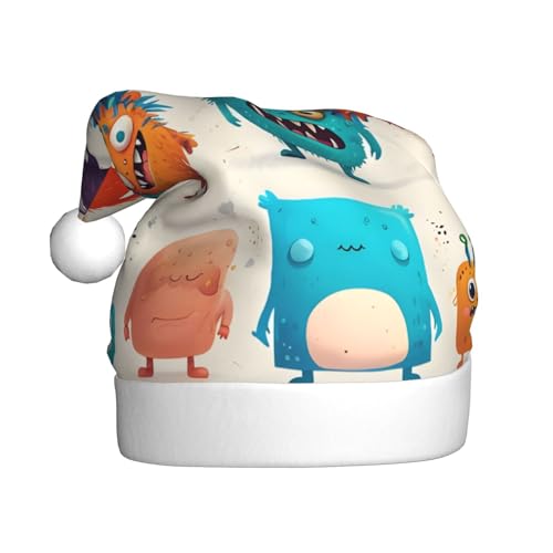 WDXQHY Bunte Cartoon-Monster für Erwachsene, Plüsch-Weihnachtsmütze, festliche Feiertagsdekoration und Partyzubehör, Weihnachtsmütze für Erwachsene, Feiertagsparty-Dekorationen WDXQHY Bunte Cartoon-Monster für Erwachsene, Plüsch-Weihnachtsmütze, festliche Feiertagsdekoration und Partyzubehör, Weihnachtsmütze für Erwachsene, Feiertagsparty-Dekorationen von WDXQHY