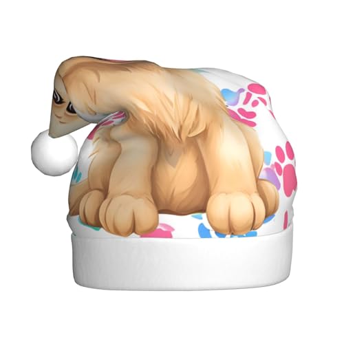 WDXQHY Cartoon Golden Retriever Erwachsene Plüsch Weihnachtsmütze Festliche Feiertagsdekoration und Partyzubehör Weihnachtsmütze für Erwachsene Urlaub Party Dekorationen Hut WDXQHY Cartoon Golden Retriever Erwachsene Plüsch Weihnachtsmütze Festliche Feiertagsdekoration und Partyzubehör Weihnachtsmütze für Erwachsene Urlaub Party Dekorationen Hut von WDXQHY