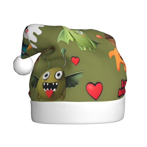 WDXQHY Cartoon-Monster für Erwachsene, Plüsch-Weihnachtsmütze, festliche Feiertagsdekoration und Partyzubehör, Weihnachtsmütze für Erwachsene, Feiertagsparty-Dekorationen WDXQHY Cartoon-Monster für Erwachsene, Plüsch-Weihnachtsmütze, festliche Feiertagsdekoration und Partyzubehör, Weihnachtsmütze für Erwachsene, Feiertagsparty-Dekorationen von WDXQHY