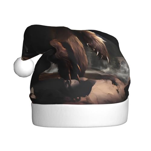WDXQHY Fierce Grizzly Bears Weihnachtsmütze für Erwachsene, Plüsch, festliche Feiertagsdekoration und Partyzubehör, Weihnachtsmütze für Erwachsene, Feiertagsparty-Dekorationen WDXQHY Fierce Grizzly Bears Weihnachtsmütze für Erwachsene, Plüsch, festliche Feiertagsdekoration und Partyzubehör, Weihnachtsmütze für Erwachsene, Feiertagsparty-Dekorationen von WDXQHY