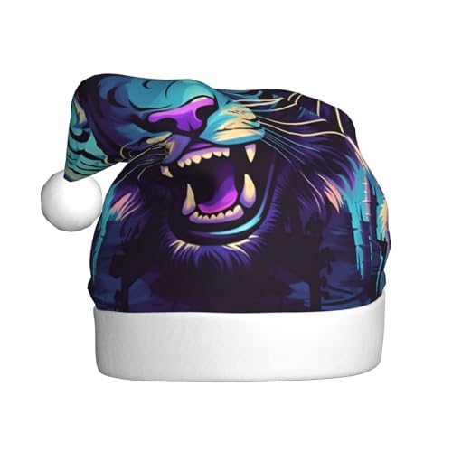 WDXQHY Fierce Tiger Weihnachtsmütze für Erwachsene, Plüsch, festliche Feiertagsdekoration und Partyzubehör, Weihnachtsmütze für Erwachsene, Feiertagsparty-Dekorationen WDXQHY Fierce Tiger Weihnachtsmütze für Erwachsene, Plüsch, festliche Feiertagsdekoration und Partyzubehör, Weihnachtsmütze für Erwachsene, Feiertagsparty-Dekorationen von WDXQHY