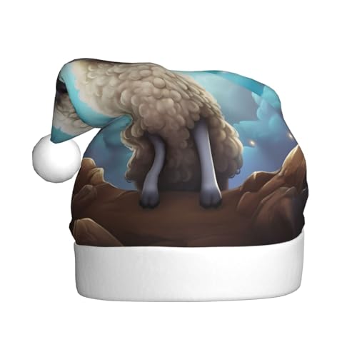 WDXQHY Niedliche schwarze Lamm für Erwachsene, Plüsch-Weihnachtsmütze, festliche Feiertagsdekoration und Partyzubehör, Weihnachtsmütze für Erwachsene, Feiertagsparty-Dekorationen WDXQHY Niedliche schwarze Lamm für Erwachsene, Plüsch-Weihnachtsmütze, festliche Feiertagsdekoration und Partyzubehör, Weihnachtsmütze für Erwachsene, Feiertagsparty-Dekorationen von WDXQHY