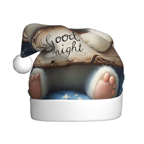 WDXQHY Sleepy Bear Weihnachtsmütze für Erwachsene, Plüsch, festliche Feiertagsdekoration und Partyzubehör, Weihnachtsmütze für Erwachsene, Feiertagsparty-Dekorationen WDXQHY Sleepy Bear Weihnachtsmütze für Erwachsene, Plüsch, festliche Feiertagsdekoration und Partyzubehör, Weihnachtsmütze für Erwachsene, Feiertagsparty-Dekorationen von WDXQHY