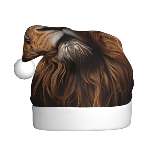 WDXQHY The Lion's Gaze Weihnachtsmütze für Erwachsene, Plüsch, festliche Feiertagsdekoration und Partyzubehör, Weihnachtsmütze für Erwachsene, Feiertagsparty-Dekorationen WDXQHY The Lion's Gaze Weihnachtsmütze für Erwachsene, Plüsch, festliche Feiertagsdekoration und Partyzubehör, Weihnachtsmütze für Erwachsene, Feiertagsparty-Dekorationen von WDXQHY