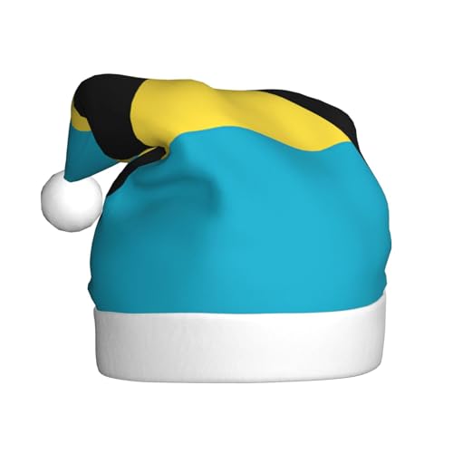 WDXQHY Weihnachtsmütze für Erwachsene, Motiv: Flagge der Bahamas, Plüsch, festliche Feiertagsdekoration und Party-Accessoire, Weihnachtsmütze für Erwachsene, Feiertagsparty-Dekorationen WDXQHY Weihnachtsmütze für Erwachsene, Motiv: Flagge der Bahamas, Plüsch, festliche Feiertagsdekoration und Party-Accessoire, Weihnachtsmütze für Erwachsene, Feiertagsparty-Dekorationen von WDXQHY