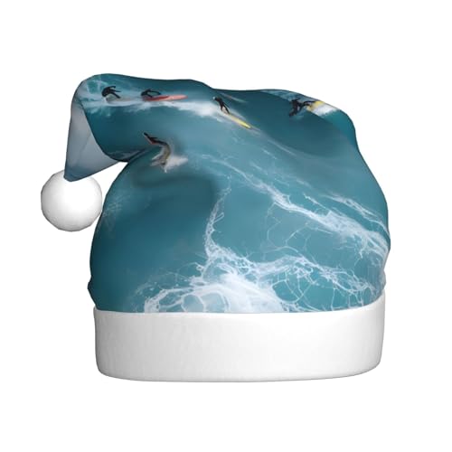 WDXQHY Weihnachtsmütze für Erwachsene, Motiv: Surfer kämpfende Wellen aus Plüsch, festliche Feiertagsdekoration und Partyzubehör, Weihnachtsmütze für Erwachsene, Feiertagsparty-Dekorationen WDXQHY Weihnachtsmütze für Erwachsene, Motiv: Surfer kämpfende Wellen aus Plüsch, festliche Feiertagsdekoration und Partyzubehör, Weihnachtsmütze für Erwachsene, Feiertagsparty-Dekorationen von WDXQHY