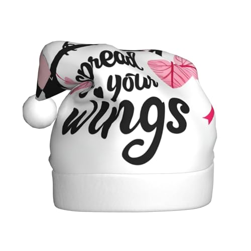 WDXQHY Weihnachtsmütze für Erwachsene, Plüsch, Weihnachtsdekoration, Party-Accessoire, rosa Vogel von WDXQHY