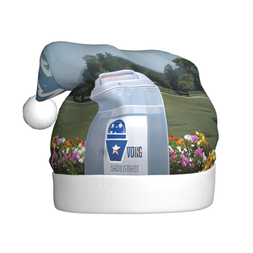 WDXQHY Weihnachtsmütze mit Blumenmotiv für Erwachsene, Plüsch, festliche Feiertagsdekoration und Partyzubehör, Weihnachtsmütze für Erwachsene, Feiertagsparty-Dekorationen WDXQHY Weihnachtsmütze mit Blumenmotiv für Erwachsene, Plüsch, festliche Feiertagsdekoration und Partyzubehör, Weihnachtsmütze für Erwachsene, Feiertagsparty-Dekorationen von WDXQHY