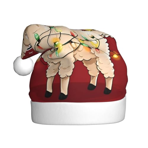 WDXQHY Weihnachtsmütze mit Cartoon-Lamm für Erwachsene, Plüsch, festliche Feiertagsdekoration und Partyzubehör, Weihnachtsmütze für Erwachsene, Feiertagsparty-Dekorationen WDXQHY Weihnachtsmütze mit Cartoon-Lamm für Erwachsene, Plüsch, festliche Feiertagsdekoration und Partyzubehör, Weihnachtsmütze für Erwachsene, Feiertagsparty-Dekorationen von WDXQHY