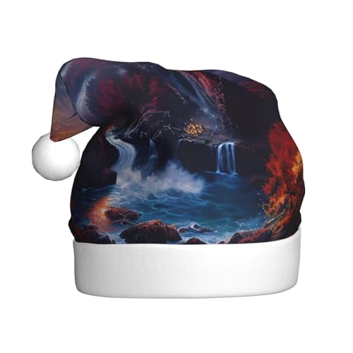 WDXQHY Weihnachtsmütze mit Gothic-Schloss auf einer Klippe für Erwachsene, Weihnachtsdekoration, Party-Accessoire, Weihnachtsmütze für Erwachsene, Feiertagsparty-Dekorationen WDXQHY Weihnachtsmütze mit Gothic-Schloss auf einer Klippe für Erwachsene, Weihnachtsdekoration, Party-Accessoire, Weihnachtsmütze für Erwachsene, Feiertagsparty-Dekorationen von WDXQHY