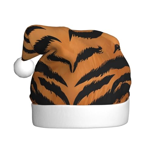 WDXQHY Weihnachtsmütze mit Tigerhautmuster für Erwachsene, Plüsch, festliche Feiertagsdekoration und Partyzubehör, Weihnachtsmütze für Erwachsene, Feiertagsparty-Dekorationen WDXQHY Weihnachtsmütze mit Tigerhautmuster für Erwachsene, Plüsch, festliche Feiertagsdekoration und Partyzubehör, Weihnachtsmütze für Erwachsene, Feiertagsparty-Dekorationen von WDXQHY