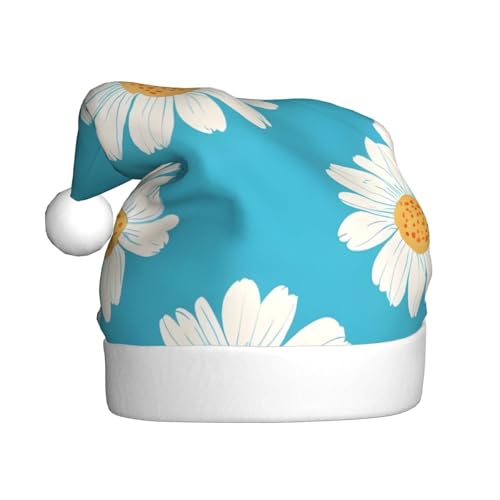WDXQHY Weiße Gänseblümchen für Erwachsene, Plüsch-Weihnachtsmütze, festliche Feiertagsdekoration und Partyzubehör, Weihnachtsmütze für Erwachsene, Feiertagsparty-Dekorationen WDXQHY Weiße Gänseblümchen für Erwachsene, Plüsch-Weihnachtsmütze, festliche Feiertagsdekoration und Partyzubehör, Weihnachtsmütze für Erwachsene, Feiertagsparty-Dekorationen von WDXQHY