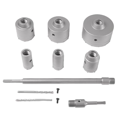 10-teiliges Betonlochsägen-Set – Hochwertige Lochsägen für Beton, Ziegel & Stein – Inkl. Zentrierbohrer & Verbindungsstangen – Für Elektrohammer 10-teiliges Betonlochsägen-Set – Hochwertige Lochsägen für Beton, Ziegel & Stein – Inkl. Zentrierbohrer & Verbindungsstangen – Für Elektrohammer von WDZCZDoo