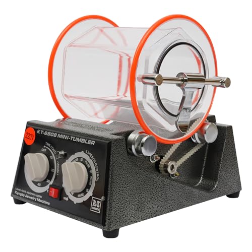 Rotary Tumbler Poliertrommel, 3kg Kapazität Barrel Tumbler Polierer Rotary Tumbler Maschine Barrel Poliermaschine, Schmuck Polieren Dreh-Tumbler Einstellbare Zeit & Drehzahl Polierer Kugelmühle Rotary Tumbler Poliertrommel, 3kg Kapazität Barrel Tumbler Polierer Rotary Tumbler Maschine Barrel Poliermaschine, Schmuck Polieren Dreh-Tumbler Einstellbare Zeit & Drehzahl Polierer Kugelmühle von WDZCZDoo