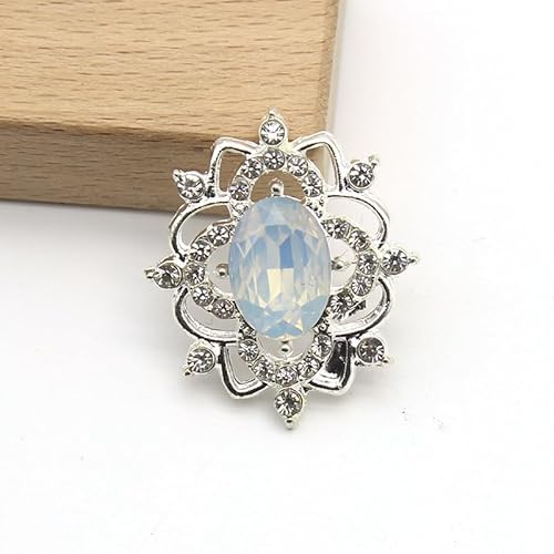 WDZDS 10pcs 31x27mm Legierungsblüten, Nähkristallknöpfe, Flatback -Strass -Cabochons, Strassverzierungen für Schmuckherstellung WDZDS 10pcs 31x27mm Legierungsblüten, Nähkristallknöpfe, Flatback -Strass -Cabochons, Strassverzierungen für Schmuckherstellung von WDZDS