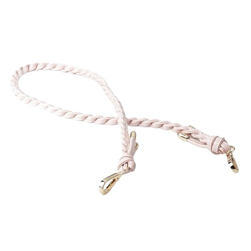 WDZDS 2 Stück 50/88 cm geflochtener kurzer Handtaschenriemen mit Metallverschlüssen, Ersatz-Ersatz-Leder-Taschengriffe für die Herstellung von Taschen/Geldbörsen von WDZDS