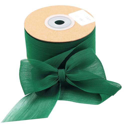 Geschenkband Schleifenband 3.8cmx22.8m Chiffonband für Geschenkverpackung Hochzeitseinladungen Blumenarrangement von WDZGX