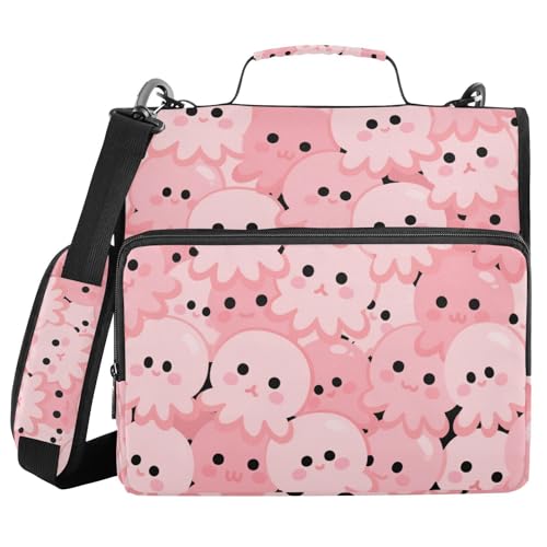 Cartoon-Organizer mit niedlichem Tiermeer, 3,8 cm, 3 Ringe, Organizer mit Griff, Laege-Kapazität, Dokumentenmappe für die Schule Cartoon-Organizer mit niedlichem Tiermeer, 3,8 cm, 3 Ringe, Organizer mit Griff, Laege-Kapazität, Dokumentenmappe für die Schule von WDdZzyy