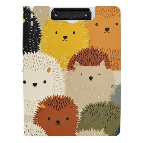 Clipboard Faltbares Cartoon-Igel, bunt, niedlich, A4, Clipfolio, doppelte Metall-Clips, Stifthalter, Schule, Klemmbrett mit Abdeckung Clipboard Faltbares Cartoon-Igel, bunt, niedlich, A4, Clipfolio, doppelte Metall-Clips, Stifthalter, Schule, Klemmbrett mit Abdeckung von WDdZzyy