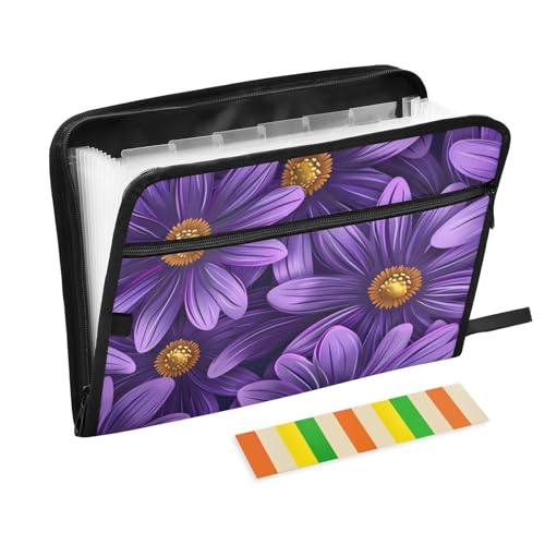Fächermappen, A4, mit Reißverschluss, für Ordner mit Taschen, 13 Fächer, Violett Fächermappen, A4, mit Reißverschluss, für Ordner mit Taschen, 13 Fächer, Violett von WDdZzyy