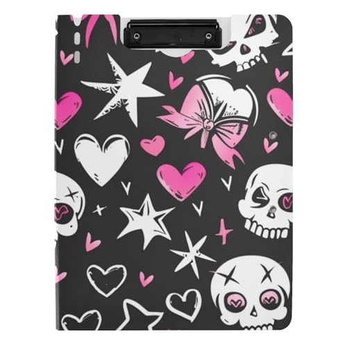 Faltbare Klemmbretter Happy Halloween Weiß Schädel Schleife A4 Klemmbrett Binder Zwei Metallclips Stifthalter Büro Klemmbrett mit Hardcover Faltbare Klemmbretter Happy Halloween Weiß Schädel Schleife A4 Klemmbrett Binder Zwei Metallclips Stifthalter Büro Klemmbrett mit Hardcover von WDdZzyy