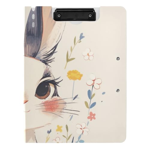 Faltbare Klemmbretter im Vintage-Stil, niedliches Cartoon-Kaninchen, A4-Klemmbrett, Folio-Doppel-Clips, Stifthalter, Still-Clipboard mit Abdeckung Faltbare Klemmbretter im Vintage-Stil, niedliches Cartoon-Kaninchen, A4-Klemmbrett, Folio-Doppel-Clips, Stifthalter, Still-Clipboard mit Abdeckung von WDdZzyy