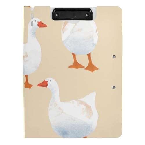 Faltbare Klemmbretter mit niedlichem Cartoon-Gans, A4, Klemmbrett, Binderfolio, zwei Metall-Clips, Stifthalter, Schul-Klemmbrett mit Abdeckung Faltbare Klemmbretter mit niedlichem Cartoon-Gans, A4, Klemmbrett, Binderfolio, zwei Metall-Clips, Stifthalter, Schul-Klemmbrett mit Abdeckung von WDdZzyy