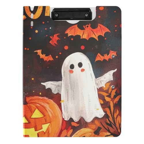 Faltbares Klemmbrett Nightmare Happy Halloween Kürbis Fledermaus A4 Klemmbrett Folio Doppelclips Stifthalter Still-Clipboard mit Abdeckung Faltbares Klemmbrett Nightmare Happy Halloween Kürbis Fledermaus A4 Klemmbrett Folio Doppelclips Stifthalter Still-Clipboard mit Abdeckung von WDdZzyy
