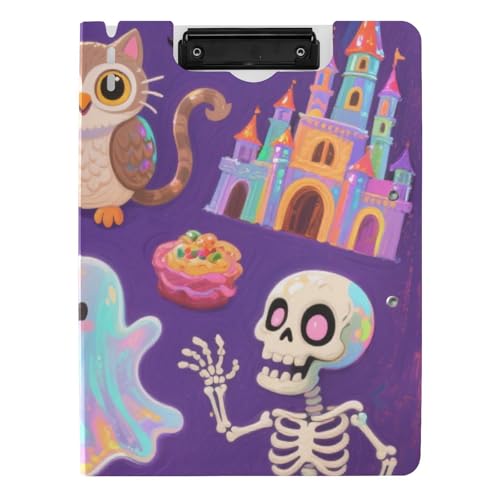 Faltbares Klemmbrett Orange Halloween Kürbis A4 Klemmbrett Padfolio Zwei Metallclips Stifthalter Still-Clipboard mit festem Einband Faltbares Klemmbrett Orange Halloween Kürbis A4 Klemmbrett Padfolio Zwei Metallclips Stifthalter Still-Clipboard mit festem Einband von WDdZzyy