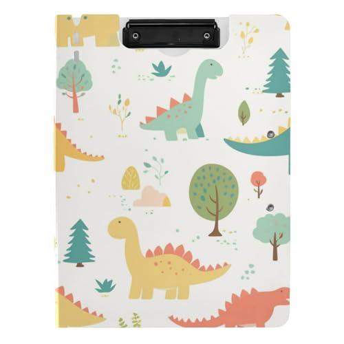 Faltbares Klemmbrett mit Aufbewahrung, Cartoon-Dino, buntes Pastell-A4-Klemmbrett, Folio-Ordner, doppelte Metall-Clips, Stifthalter, Schul-Klemmbrett mit Abdeckung Faltbares Klemmbrett mit Aufbewahrung, Cartoon-Dino, buntes Pastell-A4-Klemmbrett, Folio-Ordner, doppelte Metall-Clips, Stifthalter, Schul-Klemmbrett mit Abdeckung von WDdZzyy