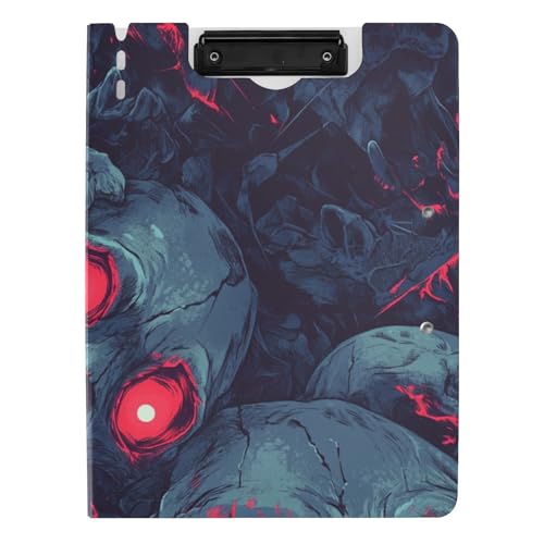 Faltbares Klemmbrett mit Aufbewahrung, Hunde-Schädel, rotes Neon-Auge, A4-Klemmbrett, Folio-Doppel-Clips, Stifthalter, Schul-Klemmbrett mit Abdeckung Faltbares Klemmbrett mit Aufbewahrung, Hunde-Schädel, rotes Neon-Auge, A4-Klemmbrett, Folio-Doppel-Clips, Stifthalter, Schul-Klemmbrett mit Abdeckung von WDdZzyy