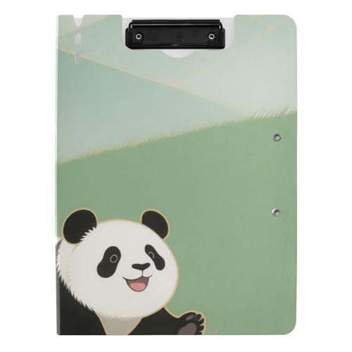Faltbares Klemmbrett mit niedlichem Cartoon-Panda-Motiv, A4, Doppel-Clips, Stifthalter, Schul-Klemmbrett mit Abdeckung Faltbares Klemmbrett mit niedlichem Cartoon-Panda-Motiv, A4, Doppel-Clips, Stifthalter, Schul-Klemmbrett mit Abdeckung von WDdZzyy