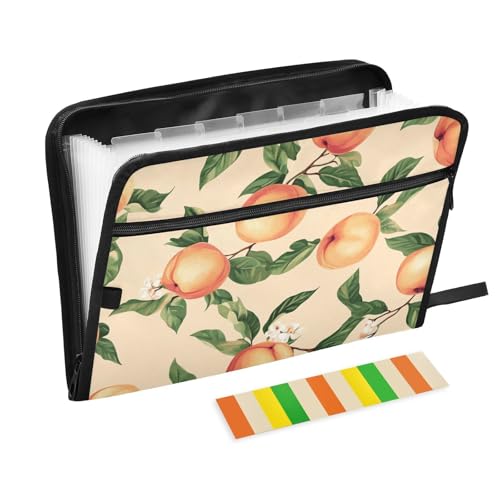 Funny Fächermappe mit Reißverschluss, A4, 13 Fächer, Pfirsichfrucht, Beige, für Aktenhüllen Funny Fächermappe mit Reißverschluss, A4, 13 Fächer, Pfirsichfrucht, Beige, für Aktenhüllen von WDdZzyy