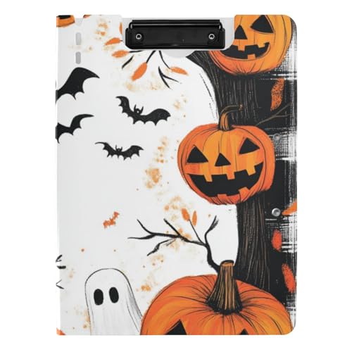 Gefaltetes Klemmbrett Gruselige Halloween-Kürbis-Baum, A4-Klemmbrett, Folio-Doppel-Clips, Stifthalter, Schul-Klemmbrett mit Abdeckung Gefaltetes Klemmbrett Gruselige Halloween-Kürbis-Baum, A4-Klemmbrett, Folio-Doppel-Clips, Stifthalter, Schul-Klemmbrett mit Abdeckung von WDdZzyy