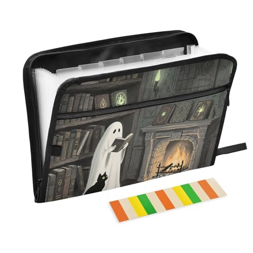 Handgezeichnete Halloween-Fächermappe, 13 Fächer, A4, Briefgröße mit Reißverschluss, für Klassenzimmer, Zuhause, Büro, Reisen Handgezeichnete Halloween-Fächermappe, 13 Fächer, A4, Briefgröße mit Reißverschluss, für Klassenzimmer, Zuhause, Büro, Reisen von WDdZzyy