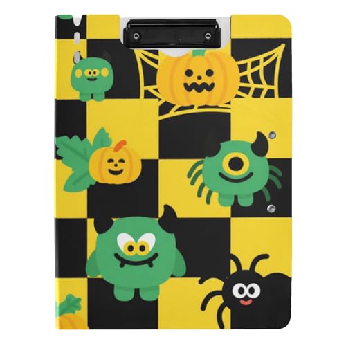 Klemmbrett Fluoreszierendes Orange Schwarz Kariert Halloween Monster A4 Clipfolio Zwei Metallclips Stifthalter Schule Klemmbrett mit Abdeckung Klemmbrett Fluoreszierendes Orange Schwarz Kariert Halloween Monster A4 Clipfolio Zwei Metallclips Stifthalter Schule Klemmbrett mit Abdeckung von WDdZzyy