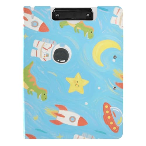 Klemmbrett-Ordner, niedliche Cartoon-blaue Raketen, Astronaut, Dinosaurier, A4, Klemmbrett, Folio-Ordner, Doppel-Clips, Stifthalter, Schule, Klemmbrett mit festem Einband Klemmbrett-Ordner, niedliche Cartoon-blaue Raketen, Astronaut, Dinosaurier, A4, Klemmbrett, Folio-Ordner, Doppel-Clips, Stifthalter, Schule, Klemmbrett mit festem Einband von WDdZzyy