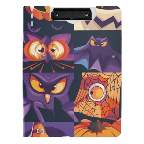 Klemmbrett Ordner Flaggen mit Halloween-Elementen A4 Klemmbrett Binderfolio Zwei Metallclips Stifthalter Still-Clipboard mit Abdeckung Klemmbrett Ordner Flaggen mit Halloween-Elementen A4 Klemmbrett Binderfolio Zwei Metallclips Stifthalter Still-Clipboard mit Abdeckung von WDdZzyy