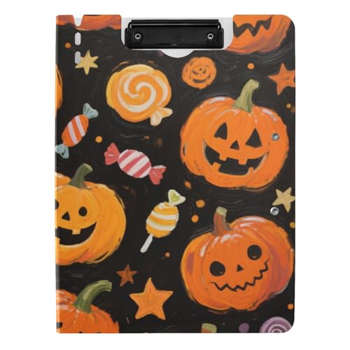 Klemmbrett Ordner Halloween Gelb Kürbis Süßigkeiten A4 Klemmbrett Binder Zwei Metallclips Stifthalter Büro Klemmbrett mit Abdeckung Klemmbrett Ordner Halloween Gelb Kürbis Süßigkeiten A4 Klemmbrett Binder Zwei Metallclips Stifthalter Büro Klemmbrett mit Abdeckung von WDdZzyy