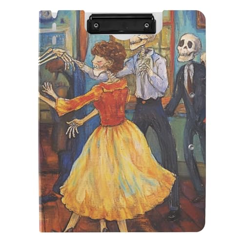 Klemmbrett Ordner mit Aufbewahrung Skelette Tanzparty A4 Klemmbrett mit Binder Zwei Metallclips Stifthalter Schule Klemmbrett mit Abdeckung Klemmbrett Ordner mit Aufbewahrung Skelette Tanzparty A4 Klemmbrett mit Binder Zwei Metallclips Stifthalter Schule Klemmbrett mit Abdeckung von WDdZzyy