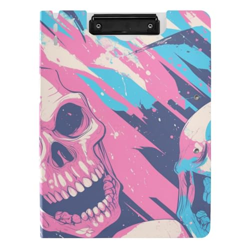 Klemmbrett Schädel Pfirsichblau Halloween A4 Klemmbrett Binder Horizontal und Vertikal Doppelclips Büro Klemmbrett mit Abdeckung Klemmbrett Schädel Pfirsichblau Halloween A4 Klemmbrett Binder Horizontal und Vertikal Doppelclips Büro Klemmbrett mit Abdeckung von WDdZzyy