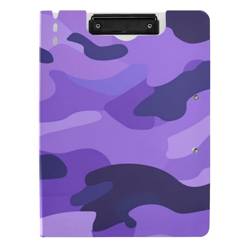 Klemmbrettmappe Modern Lila Camouflage Dekor A4 Klemmbrett Binder Doppelte Metallclips Stifthalter Still-Klemmbrett mit Abdeckung Klemmbrettmappe Modern Lila Camouflage Dekor A4 Klemmbrett Binder Doppelte Metallclips Stifthalter Still-Klemmbrett mit Abdeckung von WDdZzyy