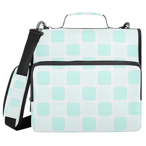 Mintgrünes kariertes Ringbuch mit 3 Ringen und extra Taschen mit Schultergurt und Griff, inklusive Reißverschlusstasche, Schulbedarf, Organizer für Schule und Büro, 3,8 cm Mintgrünes kariertes Ringbuch mit 3 Ringen und extra Taschen mit Schultergurt und Griff, inklusive Reißverschlusstasche, Schulbedarf, Organizer für Schule und Büro, 3,8 cm von WDdZzyy