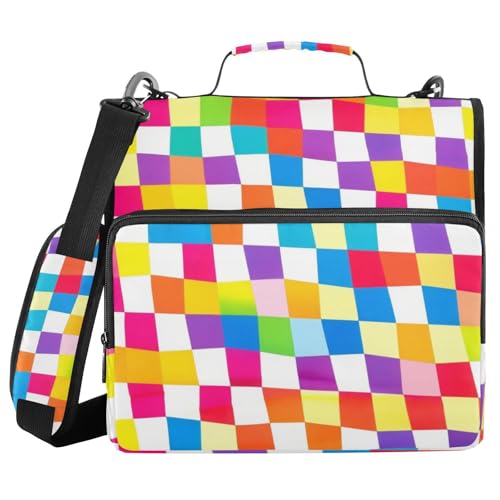 Ringbuch mit 3 Ringen, 3,8 cm, mit extra Taschen mit Schultergurt und Griff, mehrere Taschen, Aufbewahrungstasche für mittlere Schüler Ringbuch mit 3 Ringen, 3,8 cm, mit extra Taschen mit Schultergurt und Griff, mehrere Taschen, Aufbewahrungstasche für mittlere Schüler von WDdZzyy