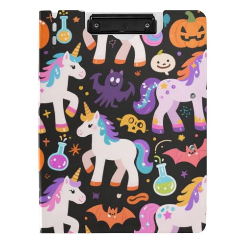 Zusammenklappbares Klemmbrett Halloween Gelb Kürbis Einhörner A4 Klemmbrett Binderfolio Zwei Metallclips Stifthalter Schule Klemmbrett mit Abdeckung Zusammenklappbares Klemmbrett Halloween Gelb Kürbis Einhörner A4 Klemmbrett Binderfolio Zwei Metallclips Stifthalter Schule Klemmbrett mit Abdeckung von WDdZzyy