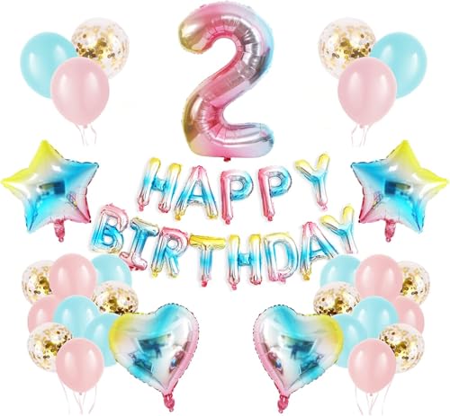 Regenbogen 2 Geburtstag Party Dekorationen Happy Birthday Banner Konfetti Latex Luftballons Zahl 2 Ballon Geburtstag Supplies für Jungen Mädchen Regenbogen 2 Geburtstag Party Dekorationen Happy Birthday Banner Konfetti Latex Luftballons Zahl 2 Ballon Geburtstag Supplies für Jungen Mädchen von WEARYGING