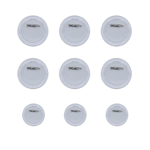 WEAXIO 30 Stück Buttons Selber Machen, 2 Größe 37mm 58mm Klar Pins Knöpfe Abzeichen Kit Transparente DIY Ansteckbuttons für Foto Bild Kleidung von WEAXIO