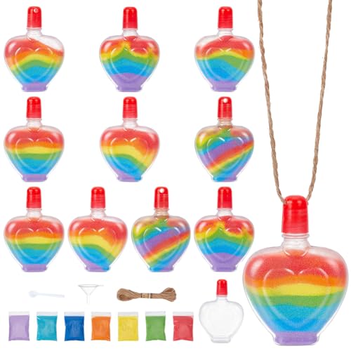 WEBEEDY 10 Sätze Shell Sand Kunstflaschen Sand Kunst Handwerk Container Kits Flaschenketten für DIY Hochzeitsfeierbevorzugungen Gehören Wunschflaschen, farbiger Sand, Seile, Trichter WEBEEDY 10 Sätze Shell Sand Kunstflaschen Sand Kunst Handwerk Container Kits Flaschenketten für DIY Hochzeitsfeierbevorzugungen Gehören Wunschflaschen, farbiger Sand, Seile, Trichter von WEBEEDY