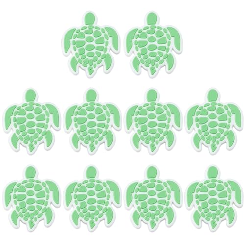 WEBEEDY 10 Stk. Schildkröten Silikonperlen Cartoon Grüne Meeresschildkröte Fokale Silikonperle Weiche Großpackung Tier Silikonlose Perlen Für Schlüsselanhänger Schmuckherstellung Loch:2.2mm(25x29mm) WEBEEDY 10 Stk. Schildkröten Silikonperlen Cartoon Grüne Meeresschildkröte Fokale Silikonperle Weiche Großpackung Tier Silikonlose Perlen Für Schlüsselanhänger Schmuckherstellung Loch:2.2mm(25x29mm) von WEBEEDY